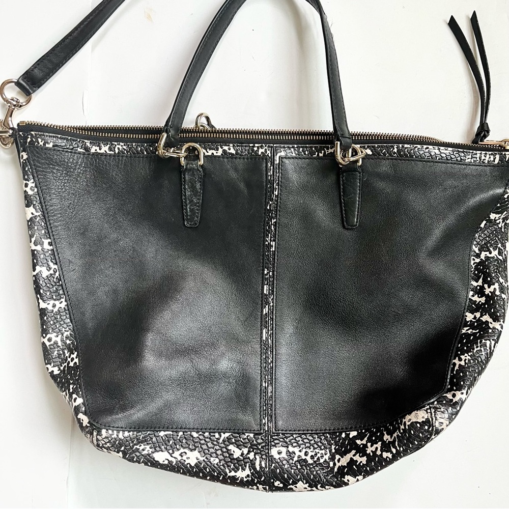 Coach Bleeker Two Tone Black Python Leather Coope… - image 5